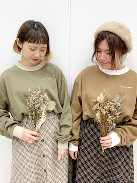 「ペアルック」｜ふたわたりさん（レディース・150cm）の冬コーディネート