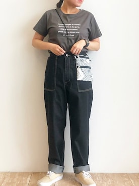 「アイテム（バッグ、ホワイト系）」を使った、ふたわたりさん（レディース・150cm）の夏コーディネート