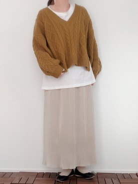 「koe（コエ）のアイテム」を使った、ふたわたりさん（レディース・150cm）の冬コーディネート