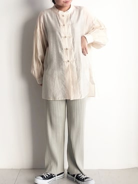 「SLURR（スラ―）のアイテム」を使った、ふたわたりさん（レディース・150cm）の冬コーディネート