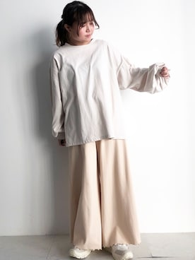 「SLURR（スラ―）のアイテム」を使った、ふたわたりさん（レディース・150cm）の春コーディネート