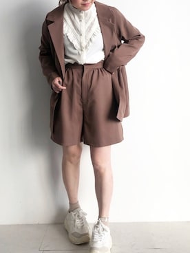 「SLURR（スラ―）のアイテム（ジャケット/アウター）」を使った、ふたわたりさん（レディース・150cm）の春コーディネート