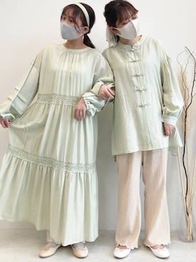 「アイテム（カチューシャ）」を使った、ふたわたりさん（レディース・150cm・20代）の春コーディネート