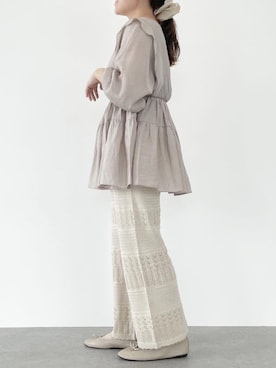 「アイテム（シュシュ）」を使った、ふたわたりさん（レディース・150cm）の春コーディネート