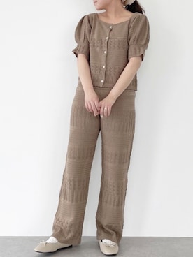 「SLURR（スラ―）のアイテム」を使った、ふたわたりさん（レディース・150cm）の春コーディネート