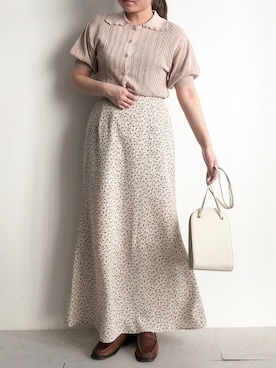 「アイテム（ポロシャツ）」を使った、ふたわたりさん（レディース・150cm・20代）の春コーディネート