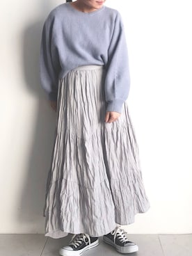 「koe（コエ）のアイテム（トップス）」を使った、ふたわたりさん（レディース・150cm）の春コーディネート