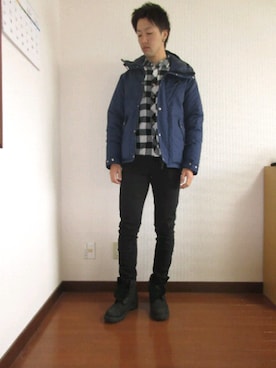 「417 EDIFICE（フォーワンセブンエディフィス）のアイテム（ダウンジャケット/コート）」を使った、YUTAKAさん（メンズ・177cm）の冬コーディネート
