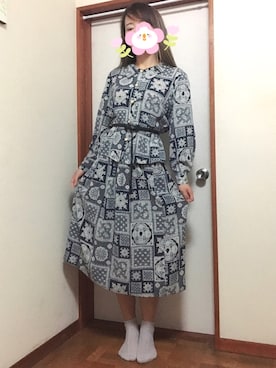 「レトロ」｜「アイテム（セットアップ）」を使った、Sunsetwindさん（レディース・168cm）の夏コーディネート