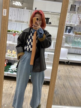 「無（ム）のアイテム（その他アウター）」を使った、大胡子さん（レディース・155cm）の冬コーディネート