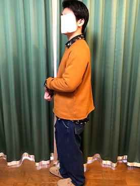 「スエット」｜「アイテム（サンダル）」を使った、ujiさん（メンズ・178cm）の冬コーディネート