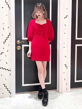 「red」｜「アイテム（サンダル）」を使った、𝒮𝒶𝓎𝒶𝓀𝒶さん（レディース・154cm）の秋コーディネート