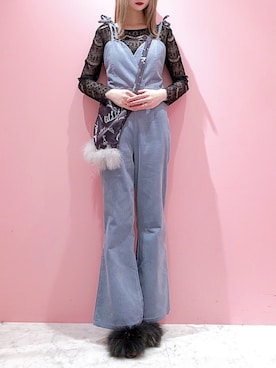「リルリリー」｜「アイテム（オールインワン・サロペット）」を使った、𝒮𝒶𝓎𝒶𝓀𝒶さん（レディース・154cm）の秋コーディネート