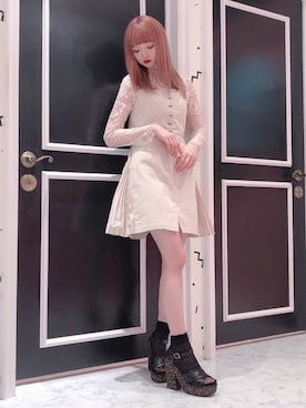「lilLilly（リルリリー）のアイテム（ワンピース/ドレス）」を使った、𝒮𝒶𝓎𝒶𝓀𝒶さん（レディース・154cm）の春コーディネート