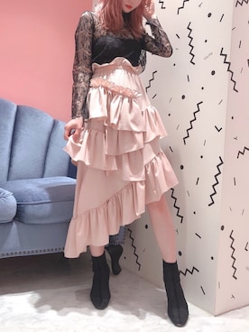 「LILICIOUS（リリシャス）のアイテム」を使った、𝒮𝒶𝓎𝒶𝓀𝒶さん（レディース・154cm）の春コーディネート