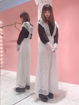 「リルリリー」｜「アイテム（オールインワン・サロペット）」を使った、𝒮𝒶𝓎𝒶𝓀𝒶さん（レディース・154cm）の冬コーディネート