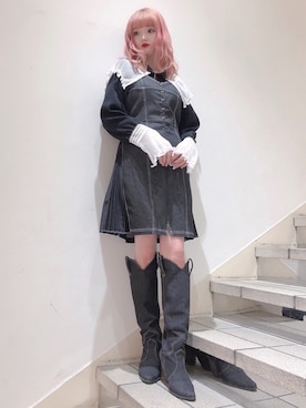 「LILICIOUS（リリシャス）のアイテム」を使った、𝒮𝒶𝓎𝒶𝓀𝒶さん（レディース・154cm）の春コーディネート
