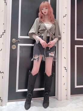 「LILICIOUS（リリシャス）のアイテム」を使った、𝒮𝒶𝓎𝒶𝓀𝒶さん（レディース・154cm）の春コーディネート