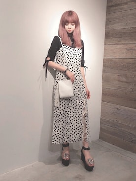 「LILICIOUS（リリシャス）のアイテム」を使った、𝒮𝒶𝓎𝒶𝓀𝒶さん（レディース・154cm）の春コーディネート