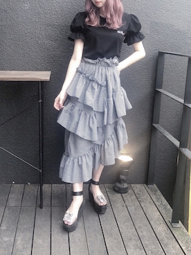 「LILICIOUS（リリシャス）のアイテム」を使った、𝒮𝒶𝓎𝒶𝓀𝒶さん（レディース・154cm）の夏コーディネート