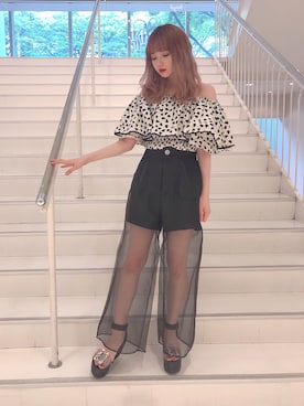 「LILICIOUS（リリシャス）のアイテム」を使った、𝒮𝒶𝓎𝒶𝓀𝒶さん（レディース・154cm）の夏コーディネート