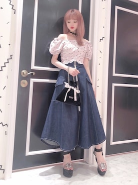 「リルリリー」｜「アイテム（アクセサリー）」を使った、𝒮𝒶𝓎𝒶𝓀𝒶さん（レディース・154cm）の夏コーディネート