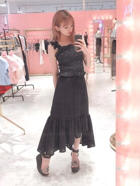「LILICIOUS（リリシャス）のアイテム」を使った、𝒮𝒶𝓎𝒶𝓀𝒶さん（レディース・154cm）の夏コーディネート