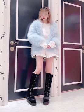 「リルリリー」｜「アイテム（ノーカラージャケット）」を使った、𝒮𝒶𝓎𝒶𝓀𝒶さん（レディース・154cm）の秋コーディネート