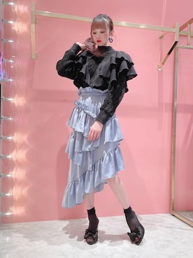 「黒ニット」｜𝒮𝒶𝓎𝒶𝓀𝒶さん（レディース・154cm）の冬コーディネート