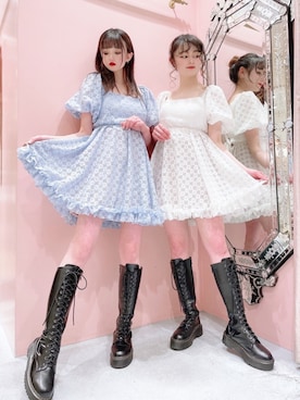 「blue」｜「アイテム（チュニック）」を使った、𝒮𝒶𝓎𝒶𝓀𝒶さん（レディース・154cm）の冬コーディネート