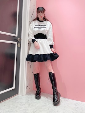 「スウェットワンピース」｜𝒮𝒶𝓎𝒶𝓀𝒶さん（レディース・154cm）の冬コーディネート