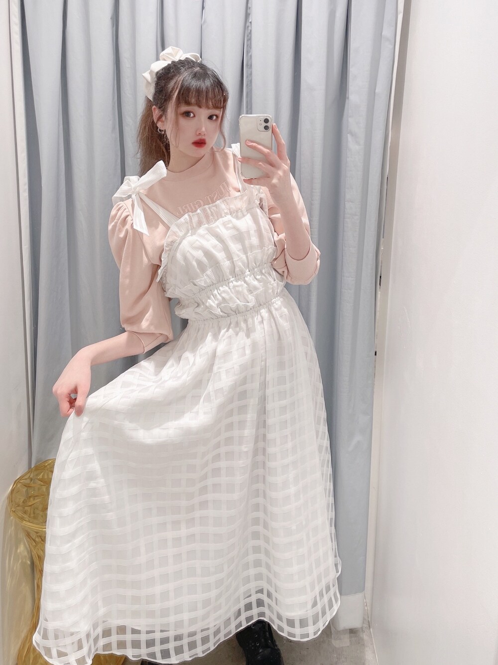 lilLilly りぼんフリンジスウェットトップス lilLilly（リルリリー）の「リボンフリンジスウェットトップス