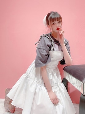 「アイテム（シュシュ）」を使った、𝒮𝒶𝓎𝒶𝓀𝒶さん（レディース・154cm）の春コーディネート