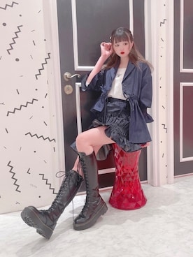 「LILICIOUS」｜「アイテム（ジャケット/アウター）」を使った、𝒮𝒶𝓎𝒶𝓀𝒶さん（レディース・154cm）の春コーディネート
