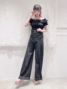 「ハイウエストデニム」｜𝒮𝒶𝓎𝒶𝓀𝒶さん（レディース・154cm）の春コーディネート