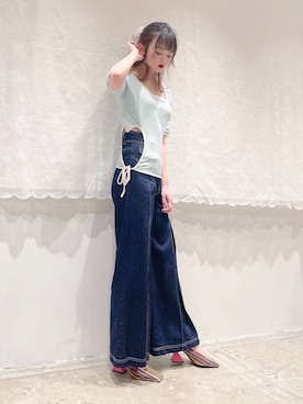 「アイテム（シュシュ）」を使った、𝒮𝒶𝓎𝒶𝓀𝒶さん（レディース・154cm）の春コーディネート