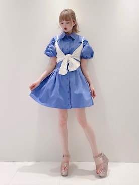 「lilLilly（リルリリー）の3wayリブマルチトップス（キャミソール）」を使った、𝒮𝒶𝓎𝒶𝓀𝒶さん（レディース・154cm）の夏コーディネート