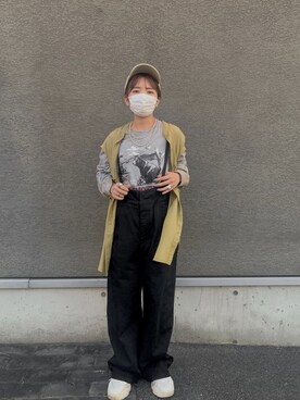 「Antgauge（アントゲージ）のアイテム（オールインワン・サロペット）」を使った、らいさん（レディース・153cm）の秋コーディネート