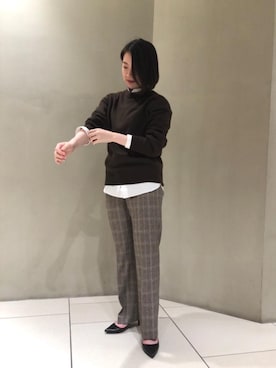 「UNITED ARROWS（ユナイテッドアローズ）のアイテム（ピアス（両耳用））」を使った、MIOさん（レディース・156cm）の冬コーディネート