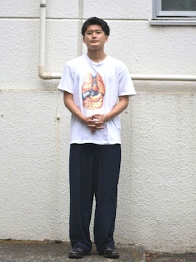 「LHME（エルエイチエムイー）のアイテム」を使った、Sasaki Daisukeさん（メンズ・175cm）の夏コーディネート