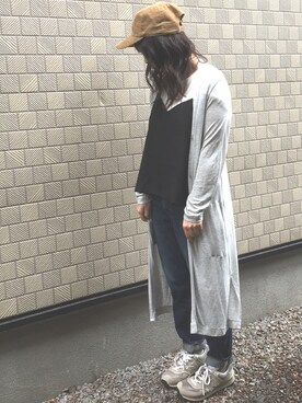 「newhattan（ニューハッタン）の【NEWHATTAN】コーデュロイキャップ（キャップ）」を使った、chisa…さん（レディース・147cm）の夏コーディネート