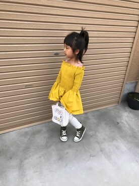 「コンバース風」｜afrowさん（キッズ・110cm）の春コーディネート