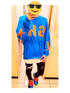 「blue」｜「アイテム（スウェット）」を使った、 まーくん さん（メンズ・175cm）の秋コーディネート