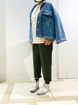 「Libra Cue（リブラ キュー）のアイテム（デニムジャケット）」を使った、aki_i.13さん（レディース・157cm）の春コーディネート