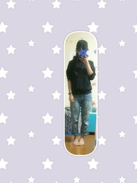 「RETRO GIRL（レトロガール）のアイテム（キャップ、ブラック系）」を使った、Rin :)さん（レディース・165cm）の春コーディネート