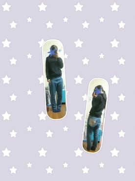 「POU DOU DOU（プードゥドゥ）のアイテム（パンツ、ブルー系）」を使った、Rin :)さん（レディース・165cm）の夏コーディネート