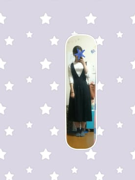 「Green　Parks（グリーンパークス）のアイテム（ワンピース/ドレス、ブラック系）」を使った、Rin :)さん（レディース・165cm）の夏コーディネート