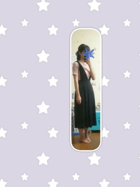 「しまむら（シマムラ）のアイテム（トップス、ピンク系）」を使った、Rin :)さん（レディース・165cm）の夏コーディネート