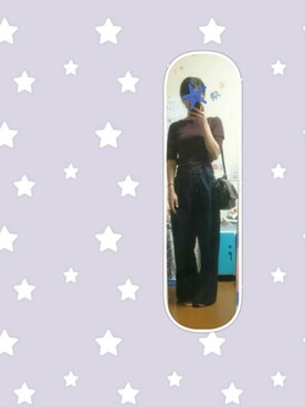 「GU（ジーユー）のアイテム（トップス、ブラウン系）」を使った、Rin :)さん（レディース・165cm）の秋コーディネート