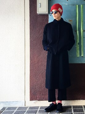 「BLACK COMME des GARÇONS」｜「アイテム（その他アウター）」を使った、HIROMUさん（メンズ・185cm）の冬コーディネート